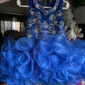 Royal blue pageant dress 3T